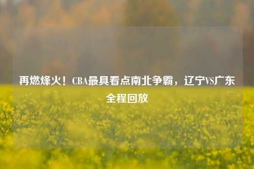 再燃烽火！CBA更具看点南北争霸，辽宁VS广东全程回放
