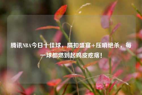 腾讯NBA今日十佳球，隔扣盛宴+压哨绝杀，每一球都燃到起鸡皮疙瘩！