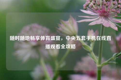 随时随地畅享体育盛宴，中央五套手机在线直播观看全攻略
