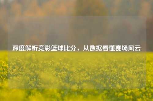 深度解析竞彩篮球比分，从数据看懂赛场风云