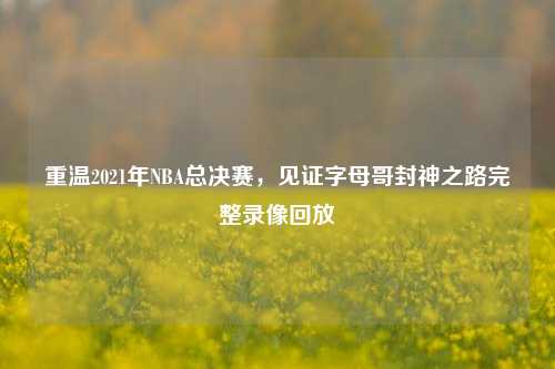 重温2021年NBA总决赛，见证字母哥封神之路完整录像回放