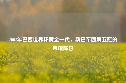 2002年巴西世界杯黄金一代，桑巴军团第五冠的荣耀阵容