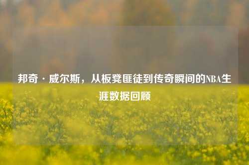 邦奇·威尔斯，从板凳匪徒到传奇瞬间的NBA生涯数据回顾