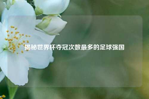 揭秘世界杯夺冠次数最多的足球强国