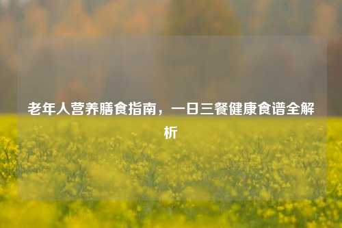老年人营养膳食指南，一日三餐健康食谱全解析