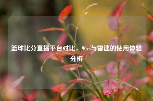 篮球比分直播平台对比，90vs与雷速的使用体验分析