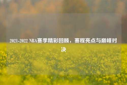 2021-2022 NBA赛季精彩回顾，赛程亮点与巅峰对决