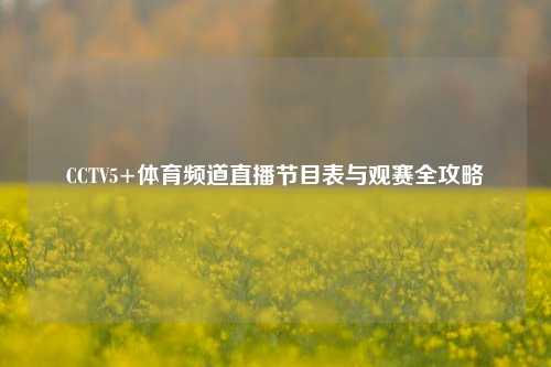 CCTV5+体育频道直播节目表与观赛全攻略