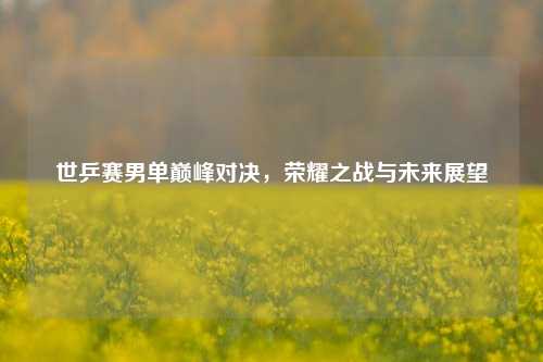 世乒赛男单巅峰对决，荣耀之战与未来展望
