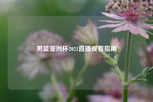 男篮亚洲杯2021直播观看指南