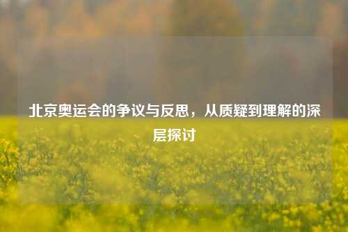 北京奥运会的争议与反思，从质疑到理解的深层探讨