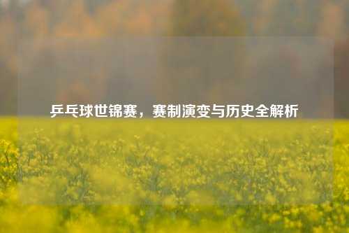乒乓球世锦赛，赛制演变与历史全解析