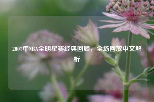 2007年NBA全明星赛经典回顾，全场回放中文解析