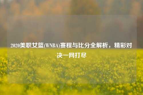 2020美职女篮(WNBA)赛程与比分全解析，精彩对决一网打尽