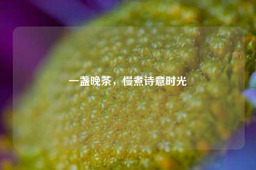 一盏晚茶，慢煮诗意时光