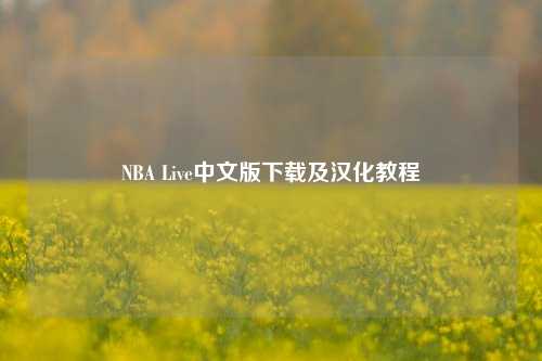 NBA Live中文版下载及汉化教程