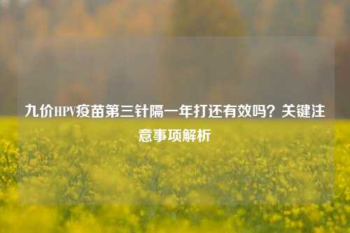 九价HPV疫苗第三针隔一年打还有效吗？关键注意事项解析