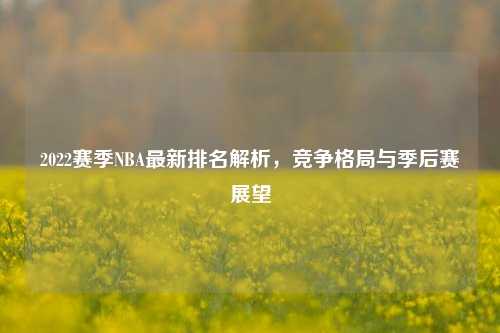 2022赛季NBA最新排名解析，竞争格局与季后赛展望