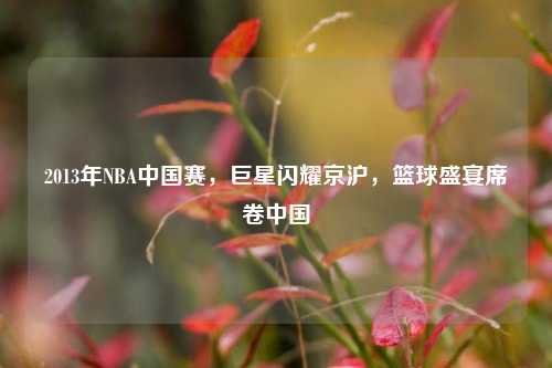 2013年NBA中国赛，巨星闪耀京沪，篮球盛宴席卷中国