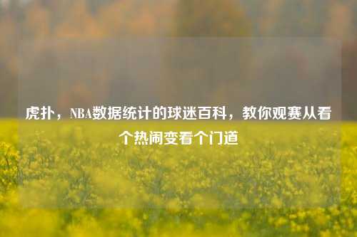 虎扑，NBA数据统计的球迷百科，教你观赛从看个热闹变看个门道