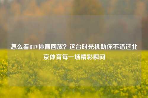 怎么看     V体育回放？这台时光机助你不错过北京体育每一场精彩瞬间