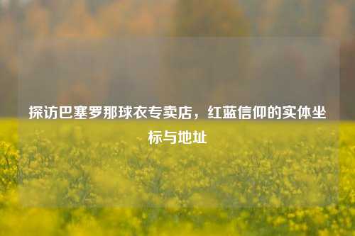 探访巴塞罗那球衣专卖店，红蓝信仰的实体坐标与地址