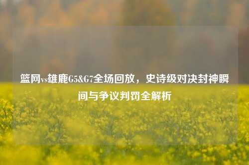 篮网vs雄鹿G5&G7全场回放，史诗级对决封神瞬间与争议判罚全解析