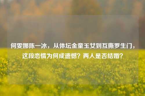 何雯娜陈一冰，从体坛金童玉女到互撕罗生门，这段恋情为何成遗憾？两人是否结婚？