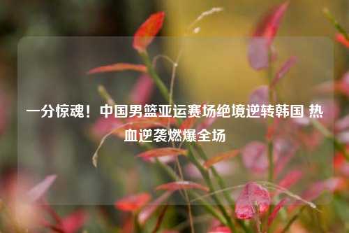一分惊魂！中国男篮亚运赛场绝境逆转韩国 热血逆袭燃爆全场