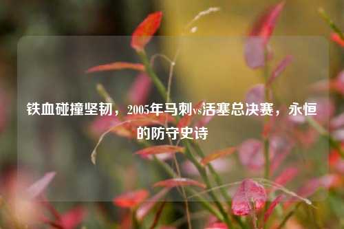 铁血碰撞坚韧，2005年马刺vs活塞总决赛，永恒的防守史诗