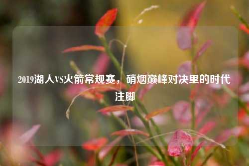 2019湖人VS火箭常规赛,硝烟巅峰对决里的时代注脚