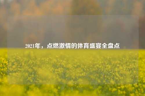 2021年，点燃     的体育盛宴全盘点