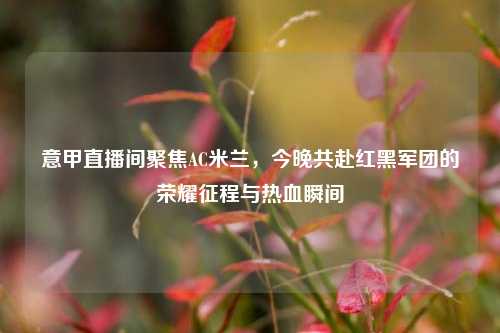 意甲直播间聚焦AC米兰，今晚共赴红黑军团的荣耀征程与热血瞬间
