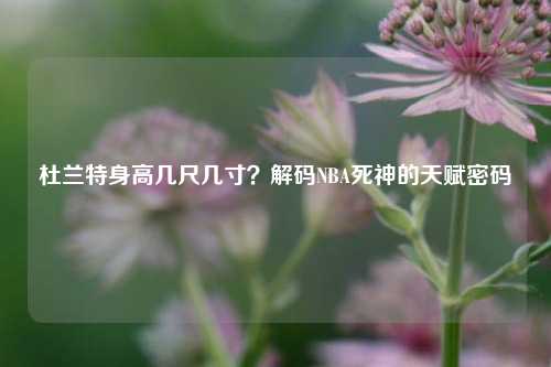 杜兰特身高几尺几寸？解码NBA死神的天赋密码