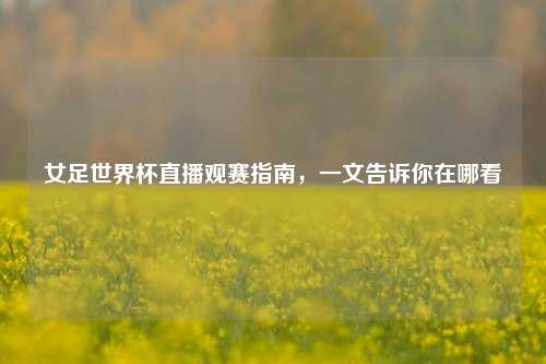 女足世界杯直播观赛指南，一文告诉你在哪看