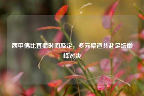 西甲德比直播时间敲定，多元渠道共赴足坛巅峰对决