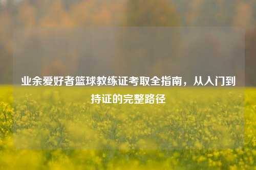 业余爱好者篮球教练证考取全指南，从入门到持证的完整路径