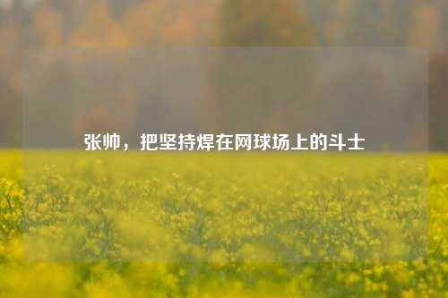 张帅，把坚持焊在网球场上的斗士