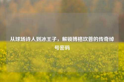 从球场诗人到冰王子，解锁博格坎普的传奇绰号密码