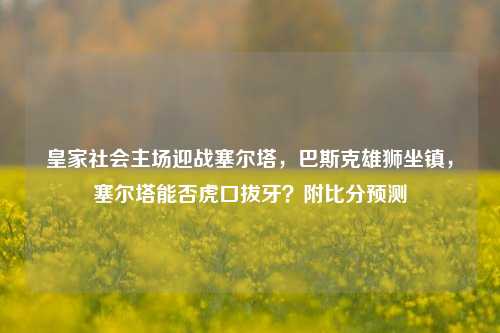皇家社会主场迎战塞尔塔，巴斯克雄狮坐镇，塞尔塔能否虎口拔牙？附比分预测