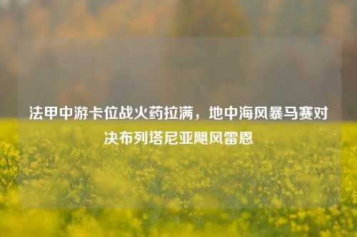 法甲中游卡位战火药拉满，地中海风暴马赛对决布列塔尼亚飓风雷恩