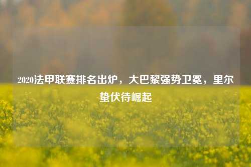 2020法甲联赛排名出炉，大巴黎强势卫冕，里尔蛰伏待崛起