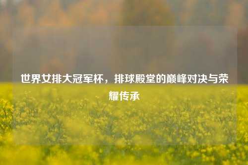 世界女排大冠军杯，排球殿堂的巅峰对决与荣耀传承