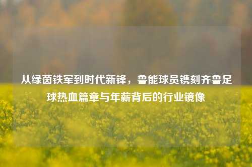 从绿茵铁军到时代新锋，鲁能球员镌刻齐鲁足球热血篇章与年薪背后的行业镜像