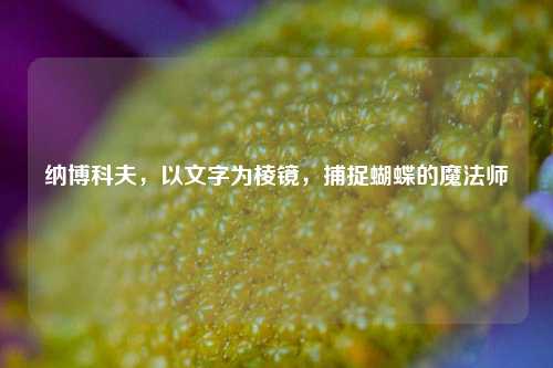 纳博科夫，以文字为棱镜，捕捉蝴蝶的魔法师
