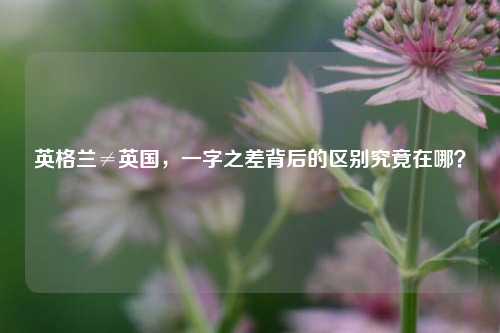 英格兰≠英国，一字之差背后的区别究竟在哪？