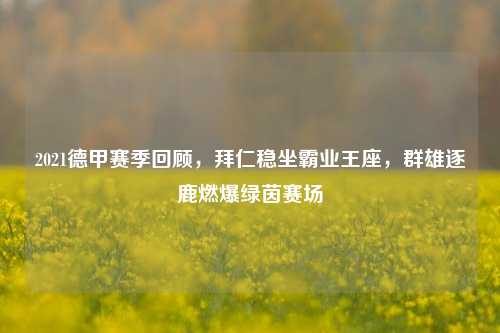 2021德甲赛季回顾，拜仁稳坐霸业王座，群雄逐鹿燃爆绿茵赛场