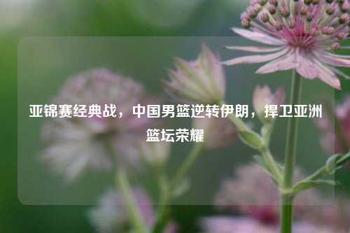 亚锦赛经典战，中国男篮逆转伊朗，捍卫亚洲篮坛荣耀