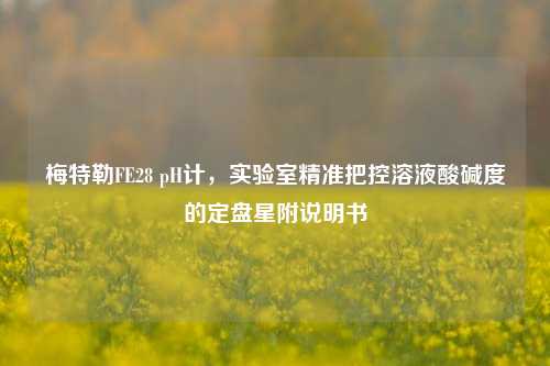 梅特勒FE28 pH计，实验室精准把控溶液酸碱度的定盘星附说明书