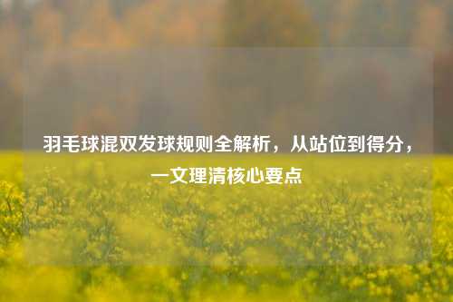 羽毛球混双发球规则全解析，从站位到得分，一文理清核心要点